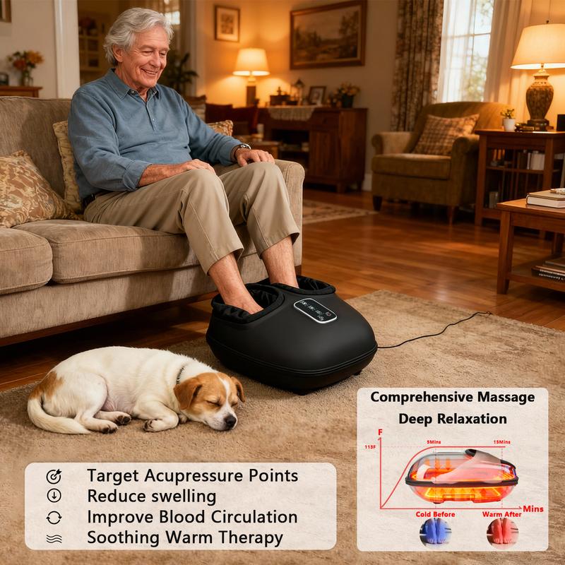 Foot Massager with Compression & Infrared Heat