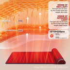 Solezy Leather red light therapy pad with neck support, multifunctional dual wavelength relaxation waist and neck hot compress