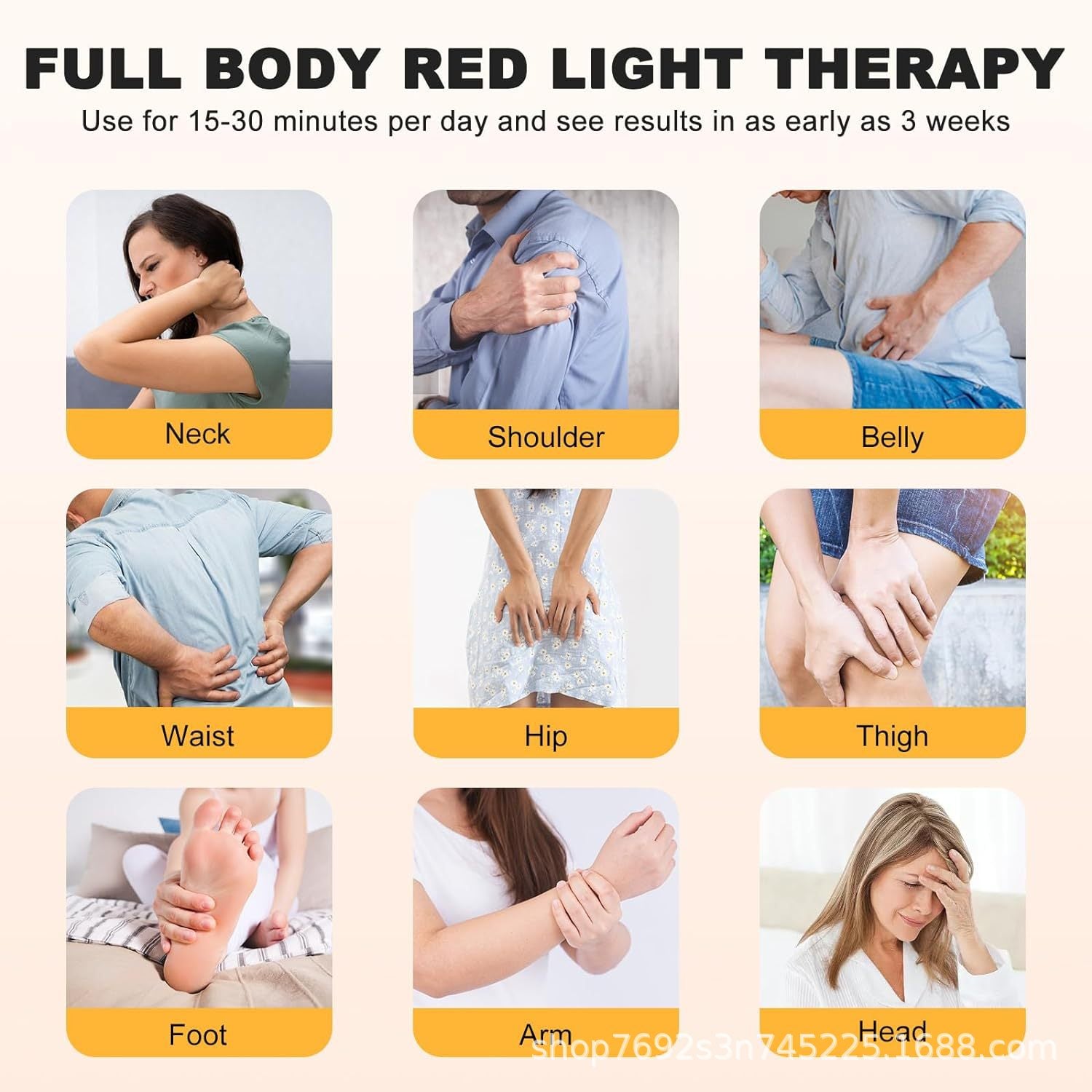 Solezy Leather red light therapy pad with neck support, multifunctional dual wavelength relaxation waist and neck hot compress