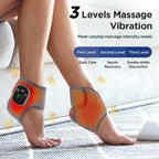 Electric Ankle Wrist Massager 5-speeds Infrared Hot Compress 3 Vibration Modes Fits Left/Right Ankle Hand for Muscle Fatigue