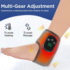 Electric Ankle Wrist Massager 5-speeds Infrared Hot Compress 3 Vibration Modes Fits Left/Right Ankle Hand for Muscle Fatigue