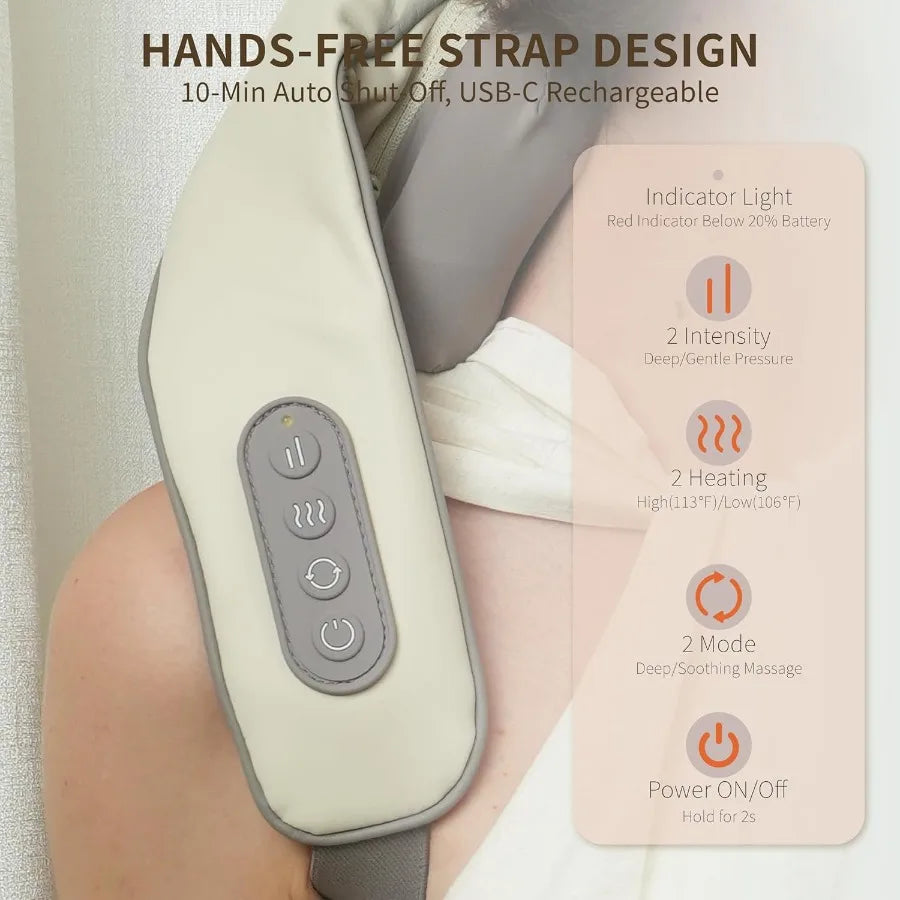 N5 Electric Neck and Shoulder Massager with Heat for Muscle Relaxation at Home