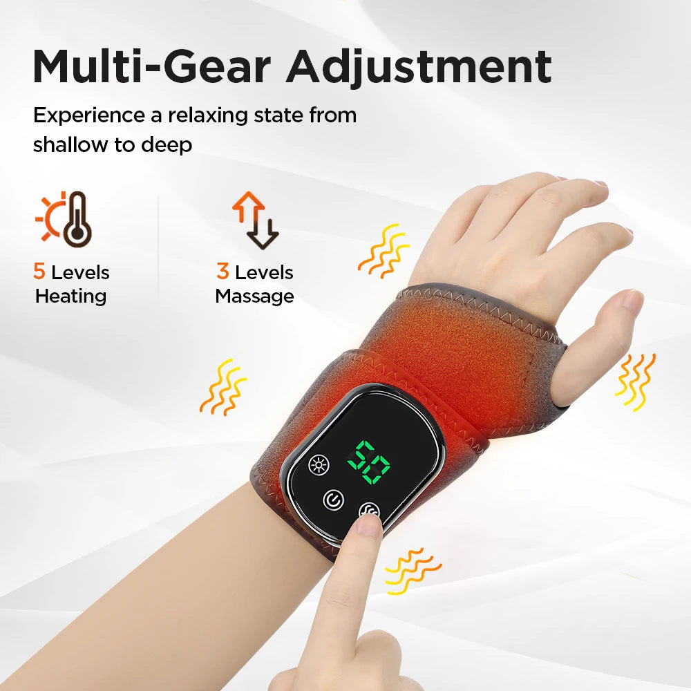 Electric Heating Wrist Guard Vibration Massage Hot Compress