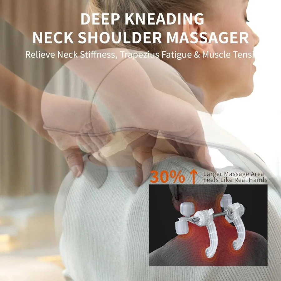 N5 Electric Neck and Shoulder Massager with Heat for Muscle Relaxation at Home