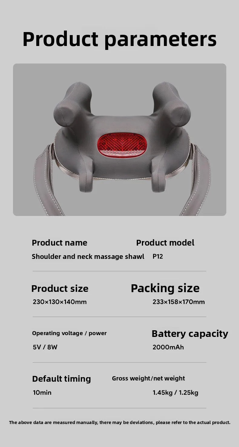 N5 Electric Neck, Shoulder, Back and Waist Massager with Heat