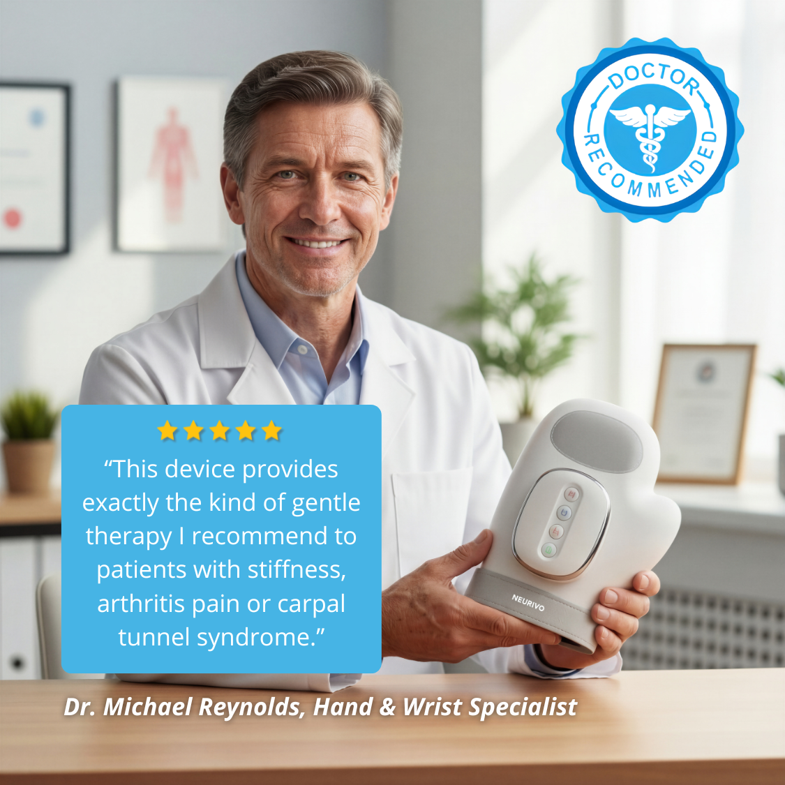 Neurivo™ Hand Massager - Support for Joint, Inflammation & Pain